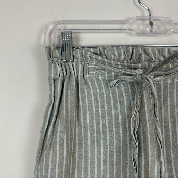 Beach Lunch Lounge | Striped Tie Waist Linen Blend Pants Size XS - Picture 2 of 8